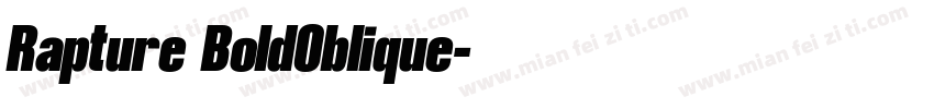 Rapture BoldOblique字体转换